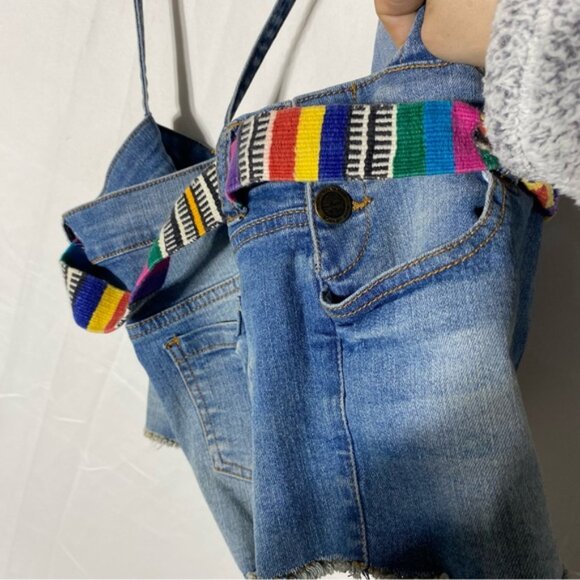 Ardene Light Wash Denim Short Overalls 9 - Picture 6 of 14